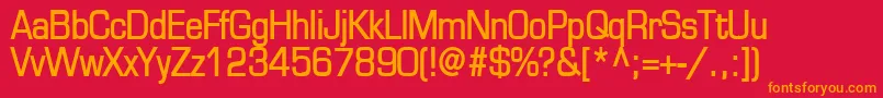 EurasiaBold Font – Orange Fonts on Red Background
