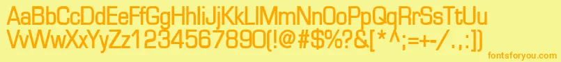 EurasiaBold Font – Orange Fonts on Yellow Background