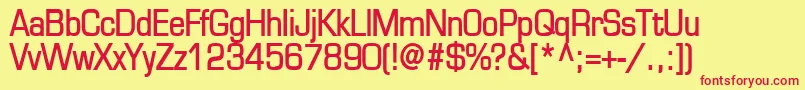 EurasiaBold Font – Red Fonts on Yellow Background