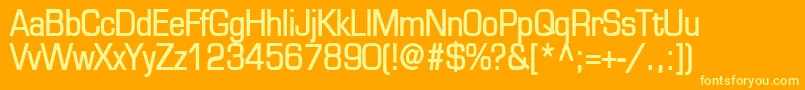 EurasiaBold Font – Yellow Fonts on Orange Background