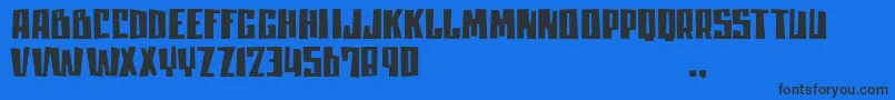 Mlisatrial Font – Black Fonts on Blue Background