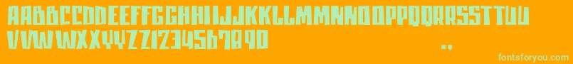 Mlisatrial Font – Green Fonts on Orange Background