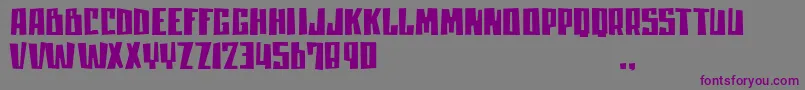 フォントMlisatrial – 紫色のフォント、灰色の背景