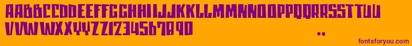 Mlisatrial-fontti – violetit fontit oranssilla taustalla