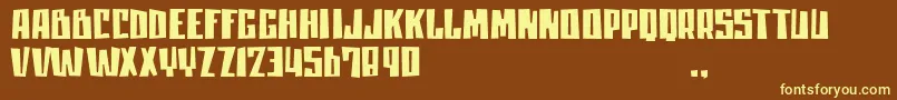 Mlisatrial Font – Yellow Fonts on Brown Background