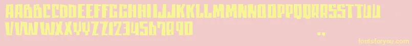 Mlisatrial Font – Yellow Fonts on Pink Background