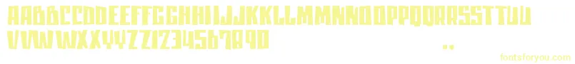 Шрифт Mlisatrial – жёлтые шрифты