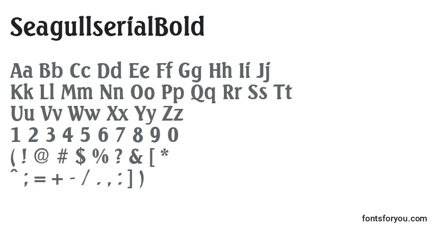 Шрифт SeagullserialBold – алфавит, цифры, специальные символы