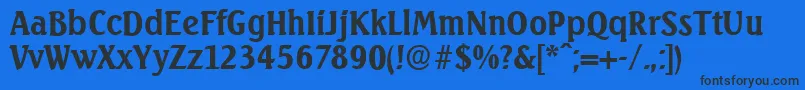SeagullserialBold Font – Black Fonts on Blue Background