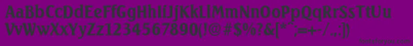 フォントSeagullserialBold – 紫の背景に黒い文字