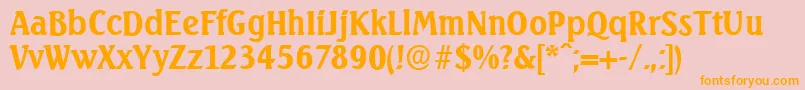 SeagullserialBold Font – Orange Fonts on Pink Background