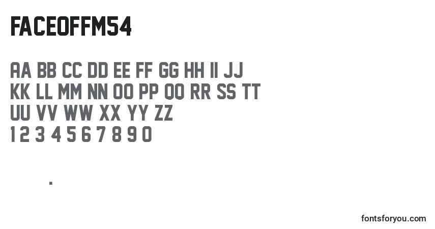 FaceOffM54フォント–アルファベット、数字、特殊文字
