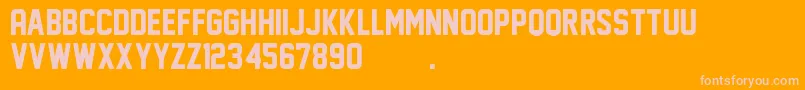 FaceOffM54 Font – Pink Fonts on Orange Background