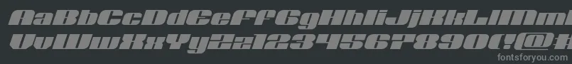 Nolocontendreexpandital Font – Gray Fonts on Black Background