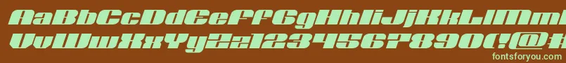 Nolocontendreexpandital Font – Green Fonts on Brown Background