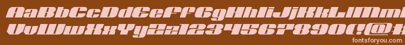 Шрифт Nolocontendreexpandital – розовые шрифты на коричневом фоне