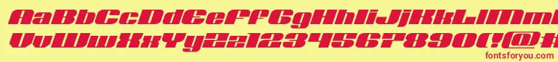 Nolocontendreexpandital Font – Red Fonts on Yellow Background