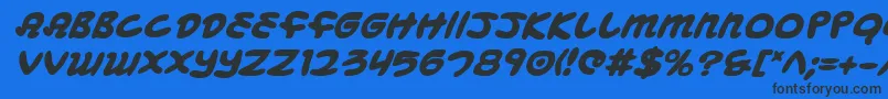 Mbeansbi Font – Black Fonts on Blue Background