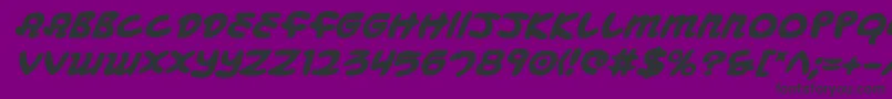 Mbeansbi-fontti – mustat fontit violetilla taustalla