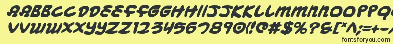 Mbeansbi Font – Black Fonts on Yellow Background