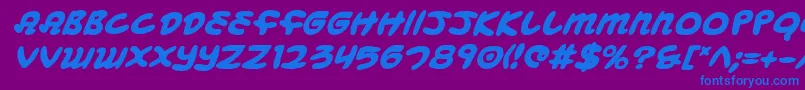 Mbeansbi Font – Blue Fonts on Purple Background