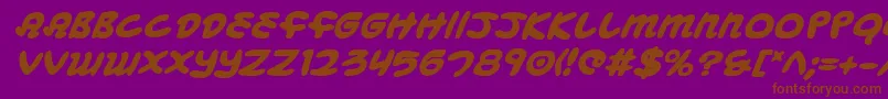 Mbeansbi Font – Brown Fonts on Purple Background