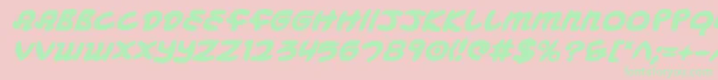 Mbeansbi Font – Green Fonts on Pink Background