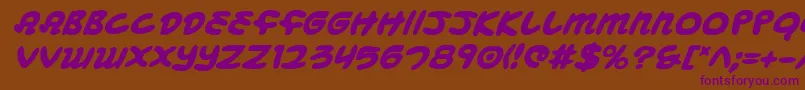 Mbeansbi Font – Purple Fonts on Brown Background