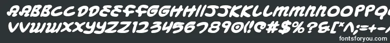 Mbeansbi-fontti – valkoiset fontit mustalla taustalla