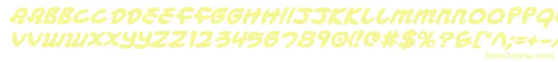 Mbeansbi Font – Yellow Fonts on White Background