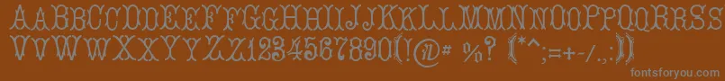 LeBourgetСЃ Font – Gray Fonts on Brown Background