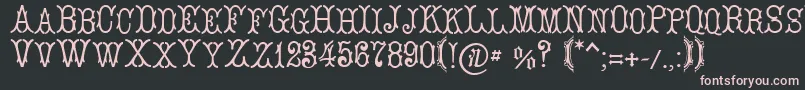 LeBourgetСЃ Font – Pink Fonts on Black Background