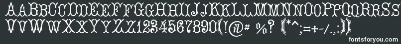 LeBourgetСЃ Font – White Fonts on Black Background