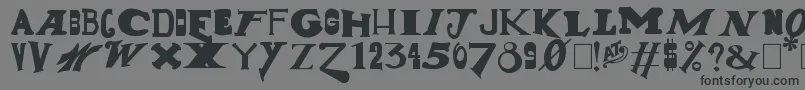 Шрифт GunShow – чёрные шрифты на сером фоне