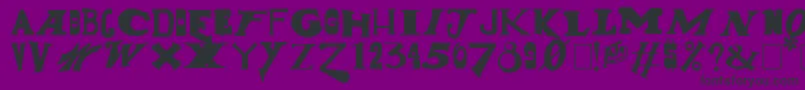 Шрифт GunShow – чёрные шрифты на фиолетовом фоне