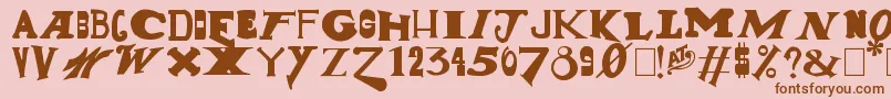 GunShow Font – Brown Fonts on Pink Background