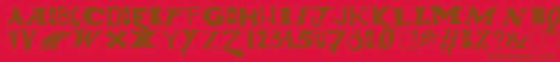 GunShow Font – Brown Fonts on Red Background
