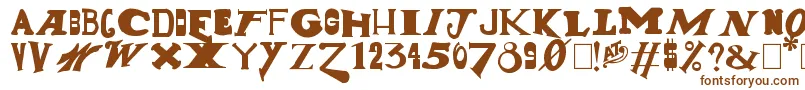 GunShow Font – Brown Fonts on White Background