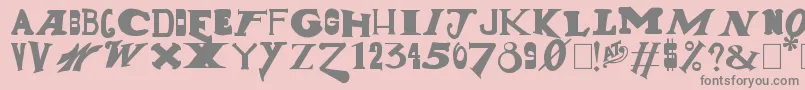 GunShow Font – Gray Fonts on Pink Background