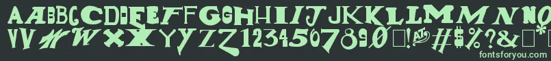 GunShow Font – Green Fonts on Black Background