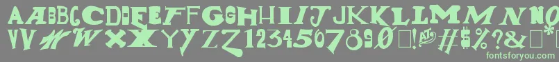 GunShow Font – Green Fonts on Gray Background