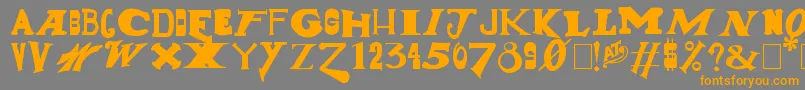 GunShow Font – Orange Fonts on Gray Background