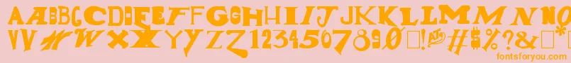 GunShow Font – Orange Fonts on Pink Background