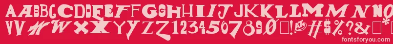 GunShow Font – Pink Fonts on Red Background