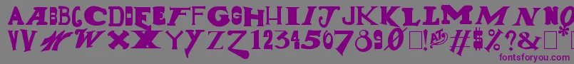 GunShow Font – Purple Fonts on Gray Background