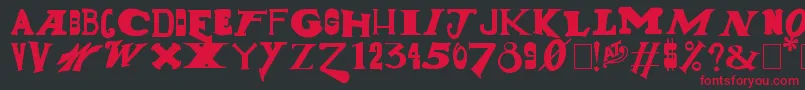 GunShow Font – Red Fonts on Black Background