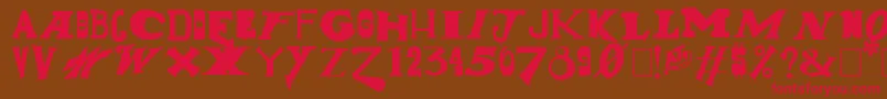 GunShow Font – Red Fonts on Brown Background