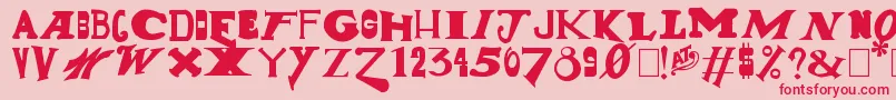 GunShow Font – Red Fonts on Pink Background