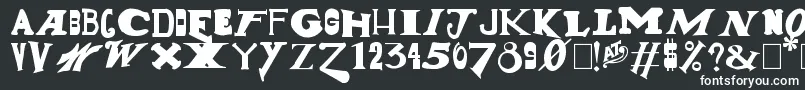 GunShow-fontti – valkoiset fontit mustalla taustalla