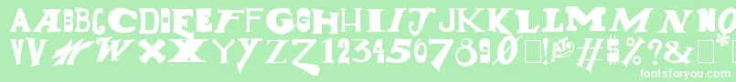 GunShow Font – White Fonts on Green Background